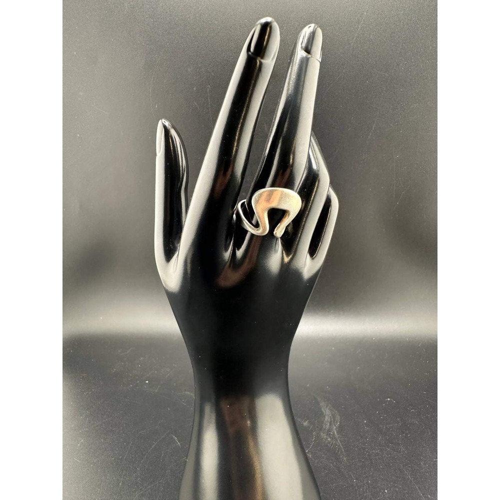 David Andersen Norway Sterling Silver Modernist Sculptural Ring 051 (53)